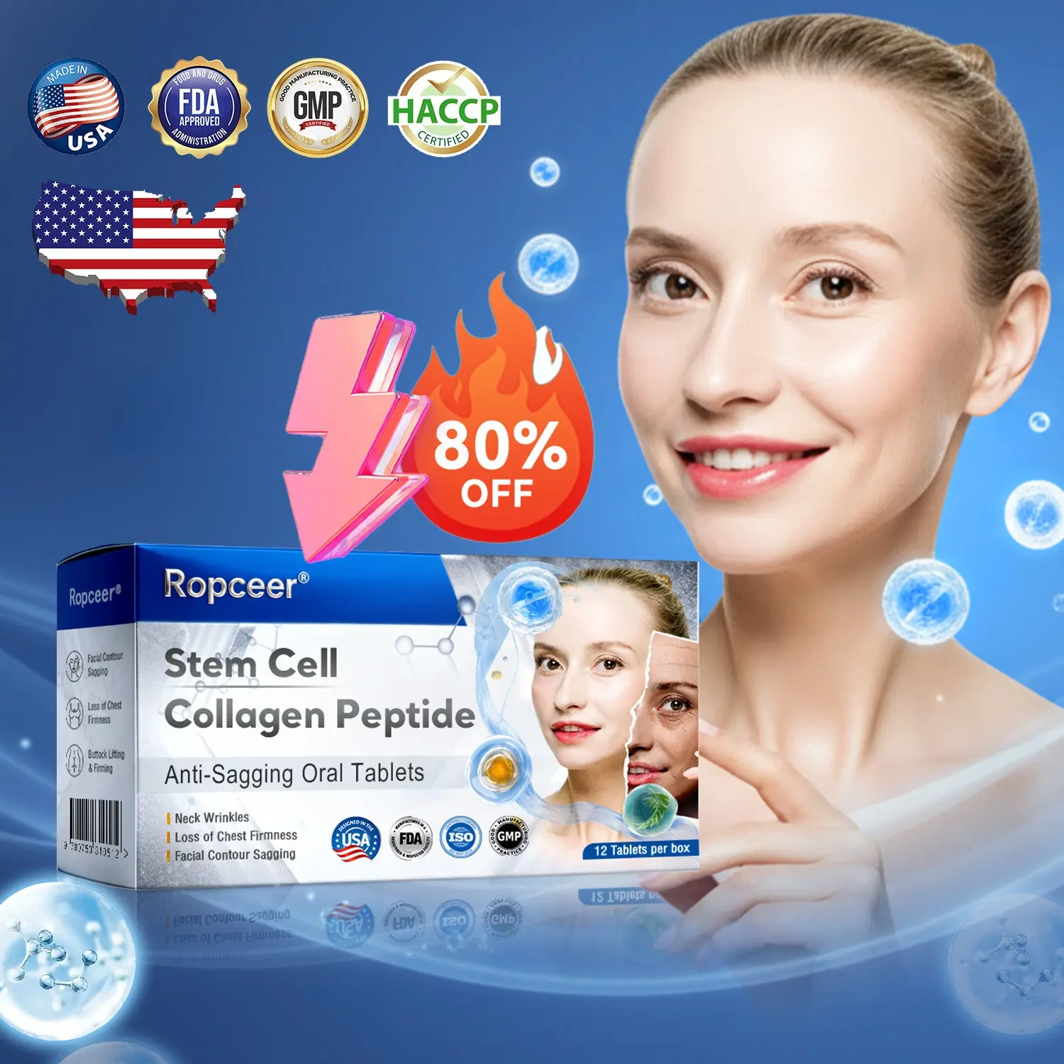 Ropceerยฎ ๐๐ก๐๐ ๐ถ๐๐๐ & ๐ถ๐๐๐๐๐๐๐ ๐๐๐๐ก๐๐๐ Anti-Sagging Oral Tablets